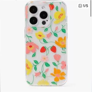 Kate Spade Strawberry Garden‎ Floral Phone Case 15 Pro Max